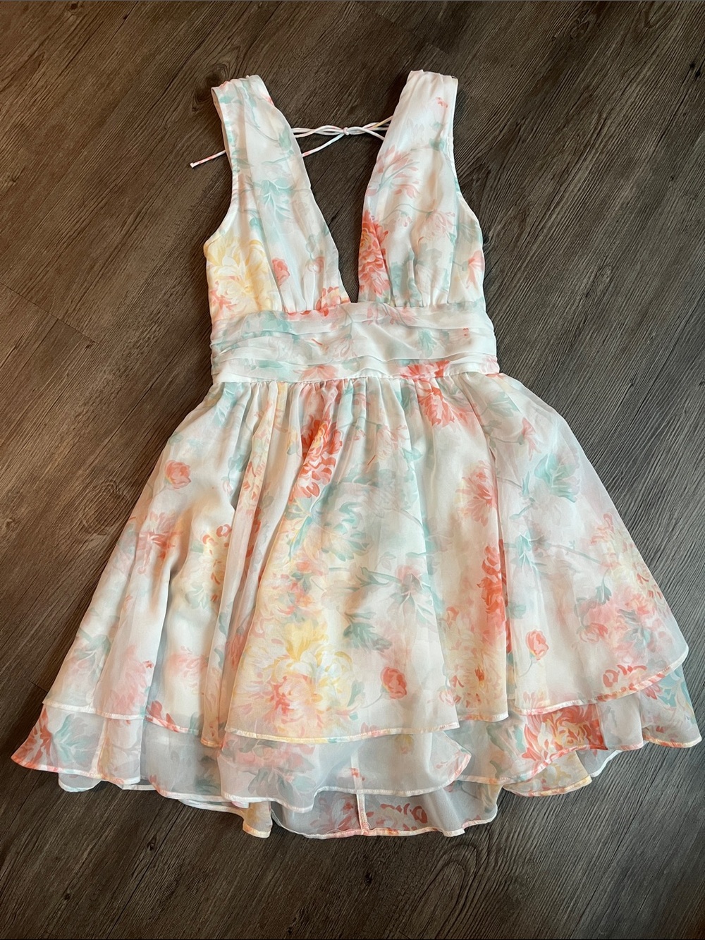 ABERCROMBIE & FITCH Floral Backless V-Neck Sundress